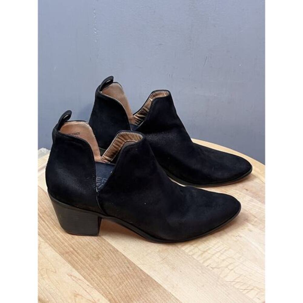 Copper Fit Balance Ankle Booties Womens 8.5 Black Slip On Notched Classic‎
